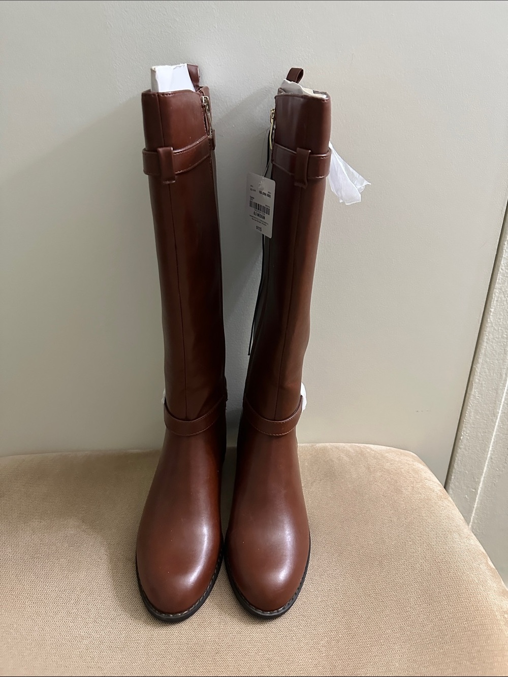 Gloria Vanderbilt Tall Boots in Chestnut Brown